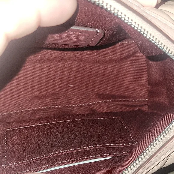 Coach Pink Quilted Handbag - Picture 4 of 9